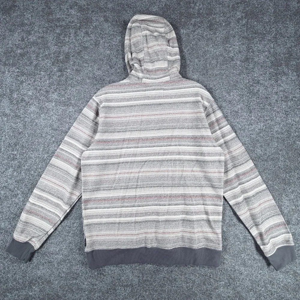 O Neill Bavaro Hoodie Mens Small Multicolor Striped Ribbed Trim Standard Fit